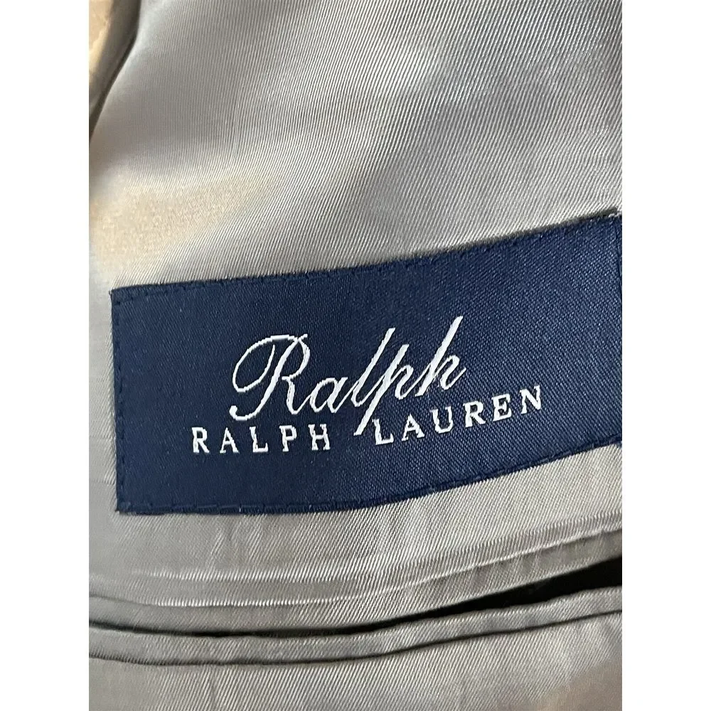 Ralph Ralph Lauren 42R Silk & Wool Gray‎ Glen Check 2Btn Blazer Jacket